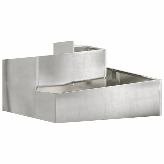 Garden Planter Silver 80 x 80 x 50 cm Stainless Steel