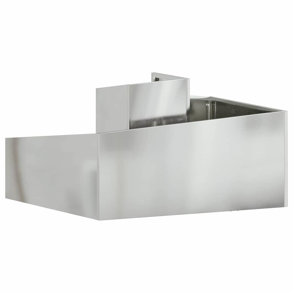 Garden Planter Silver 80 x 80 x 50 cm Galvanised Steel