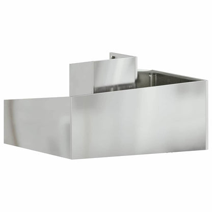 Garden Planter Silver 80 x 80 x 50 cm Galvanised Steel