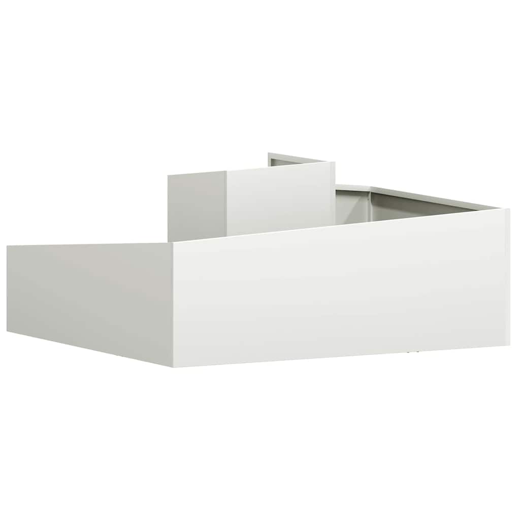 Garden Planter White 100 x 100 x 50 cm Cold-rolled Steel