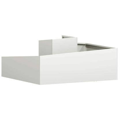 Garden Planter White 100 x 100 x 50 cm Cold-rolled Steel