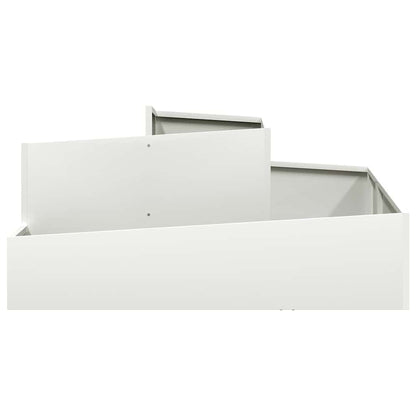 Garden Planter White 100 x 100 x 50 cm Cold-rolled Steel