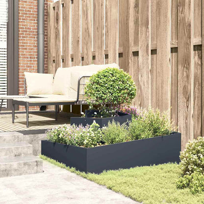 Garden Planter Anthracite 100 x 100 x 50 cm Cold-rolled Steel