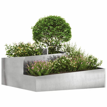 Garden Planter Silver 100 x 100 x 50 cm Stainless Steel