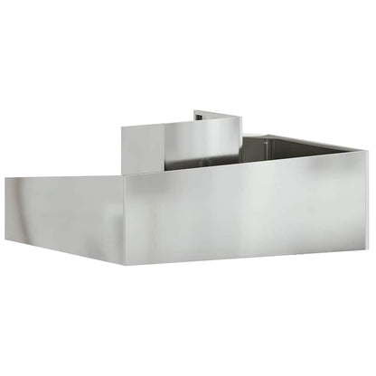 Garden Planter Silver 100 x 100 x 50 cm Galvanised Steel