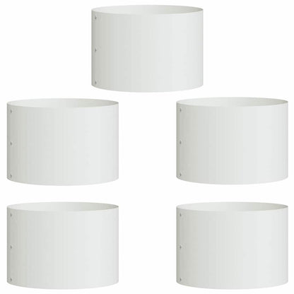 Planter Ring 5 pcs White 30 x 30 x 20 cm Cold-rolled Steel