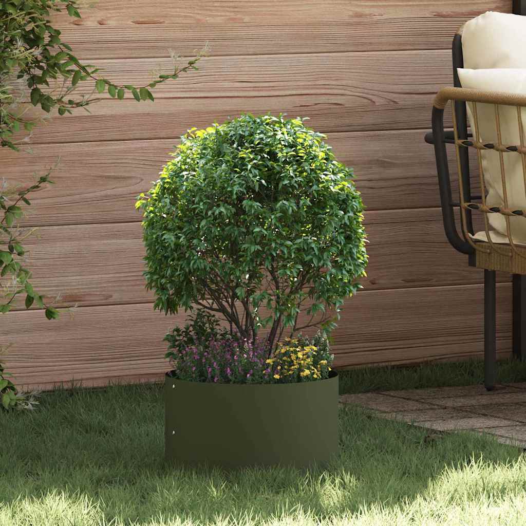 Planter Ring Olive Green 30 x 30 x 20 cm Cold-rolled Steel