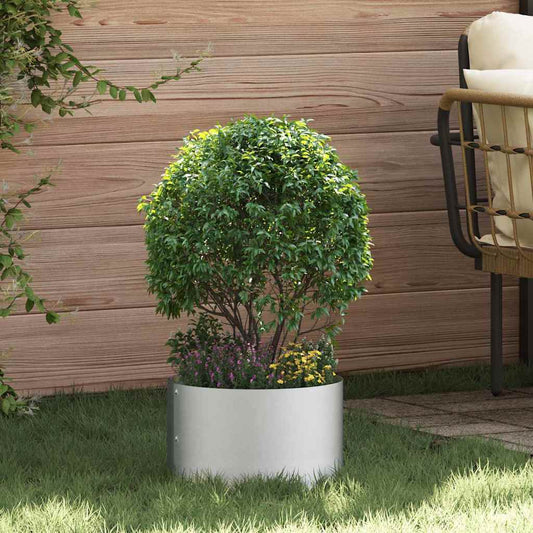 Planter Ring Silver 30 x 30 x 20 cm Galvanised Steel