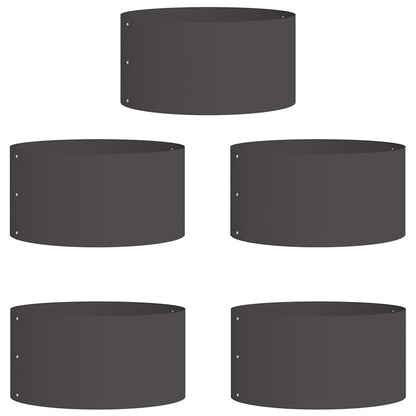 Planter Ring 5 pcs Black 40 x 40 x 20 cm Cold-rolled Steel