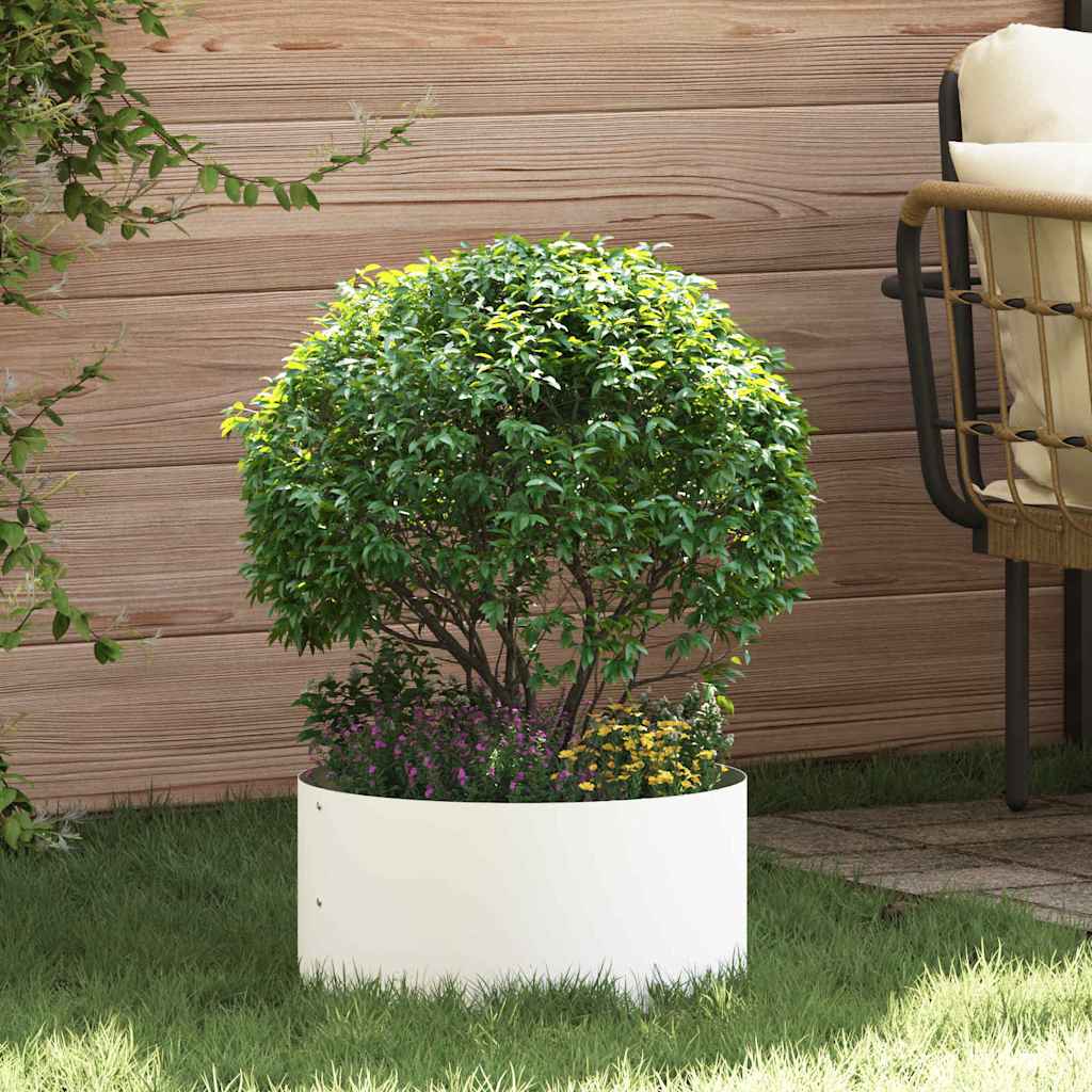 Planter Ring White 40 x 40 x 20 cm Cold-rolled Steel