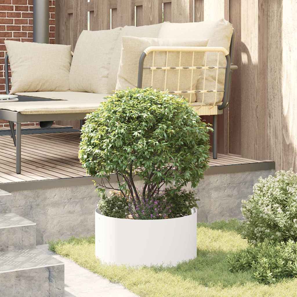Planter Ring White 40 x 40 x 20 cm Cold-rolled Steel