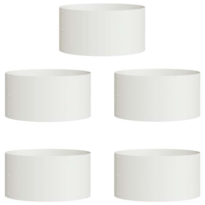 Planter Ring 5 pcs White 40 x 40 x 20 cm Cold-rolled Steel