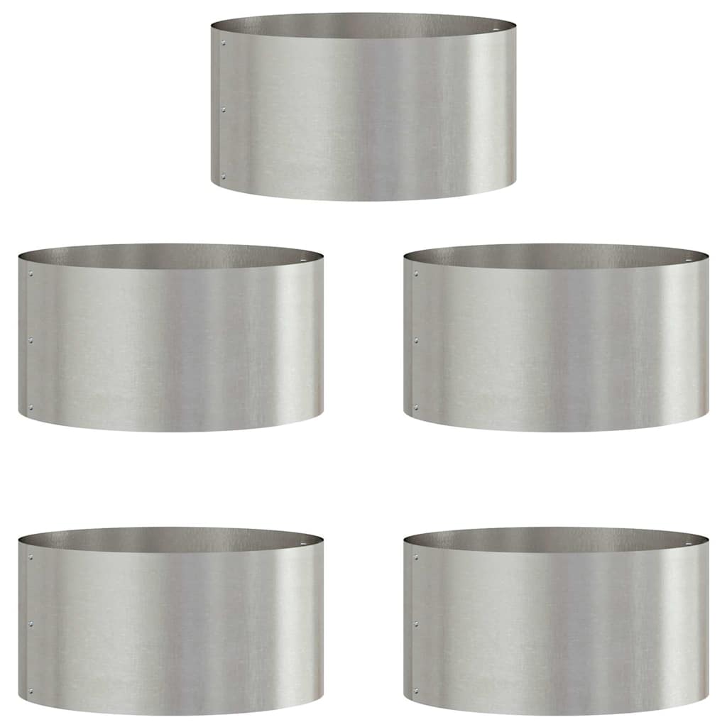 Planter Ring 5 pcs Silver 40 x 40 x 20 cm Stainless Steel
