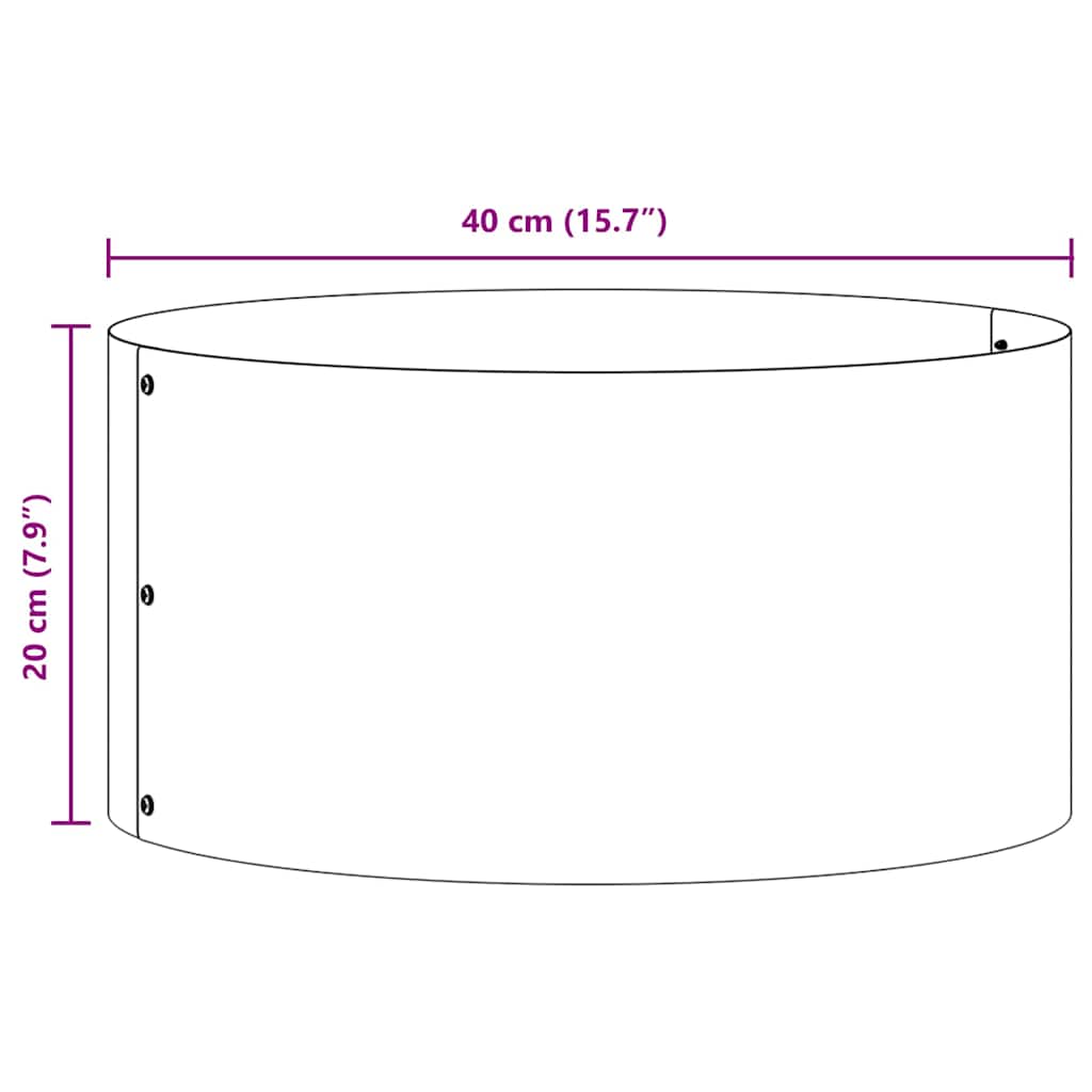 Planter Ring 5 pcs Silver 40 x 40 x 20 cm Stainless Steel