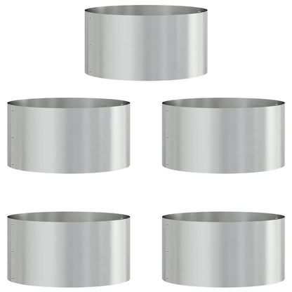 Planter Ring 5 pcs Silver 40 x 40 x 20 cm Galvanised Steel