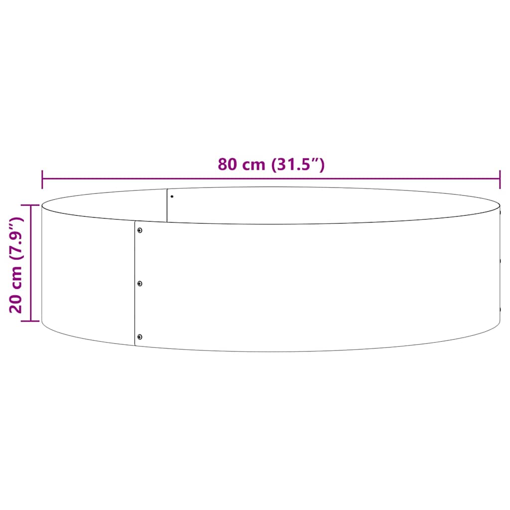Planter Ring 5 pcs Silver 80 x 80 x 20 cm Stainless Steel