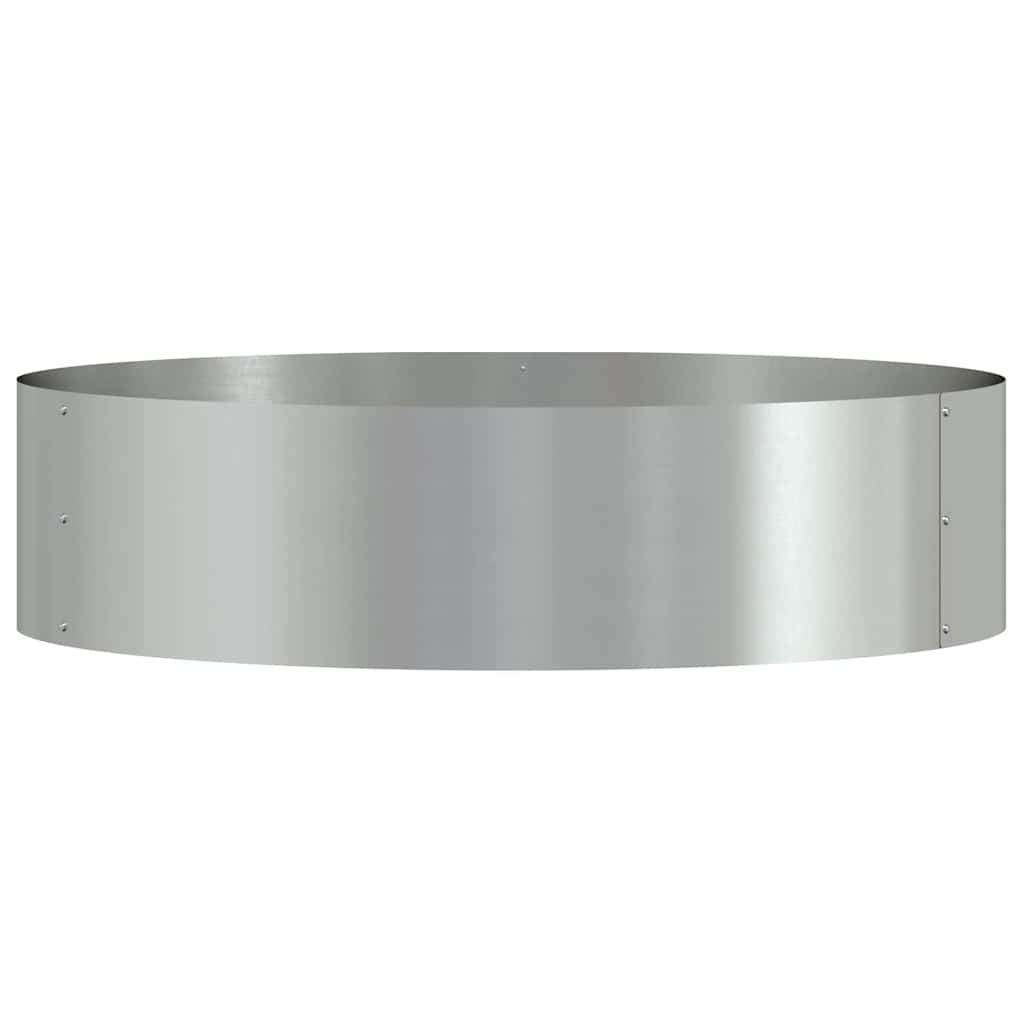 Planter Ring Silver 80 x 80 x 20 cm Galvanised Steel