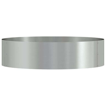 Planter Ring Silver 80 x 80 x 20 cm Galvanised Steel