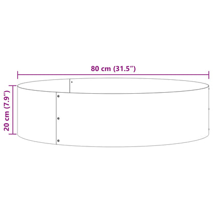 Planter Ring Brown 80 x 80 x 20 cm Weathering Steel