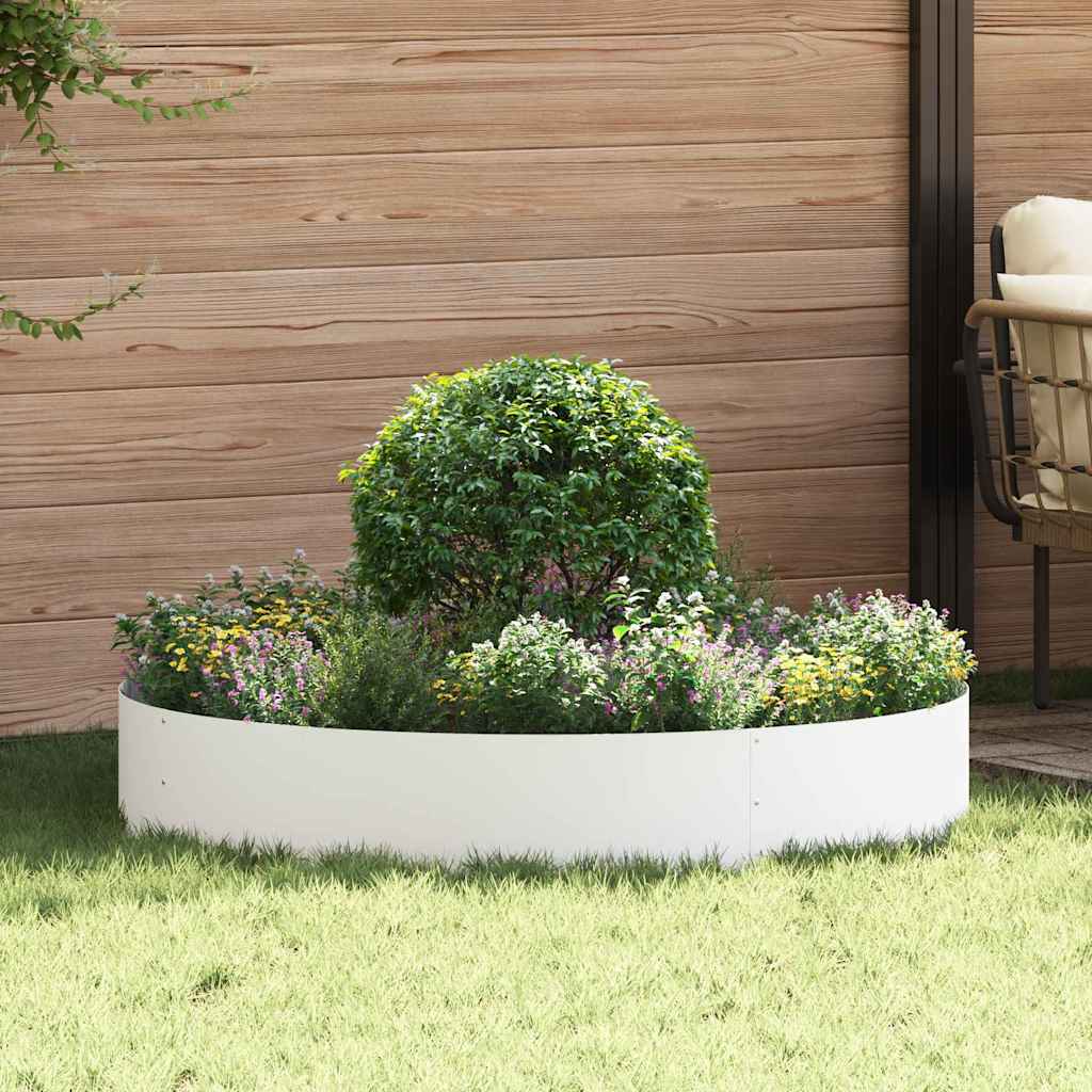 Planter Ring White 120 x 120 x 20 cm Cold-rolled Steel