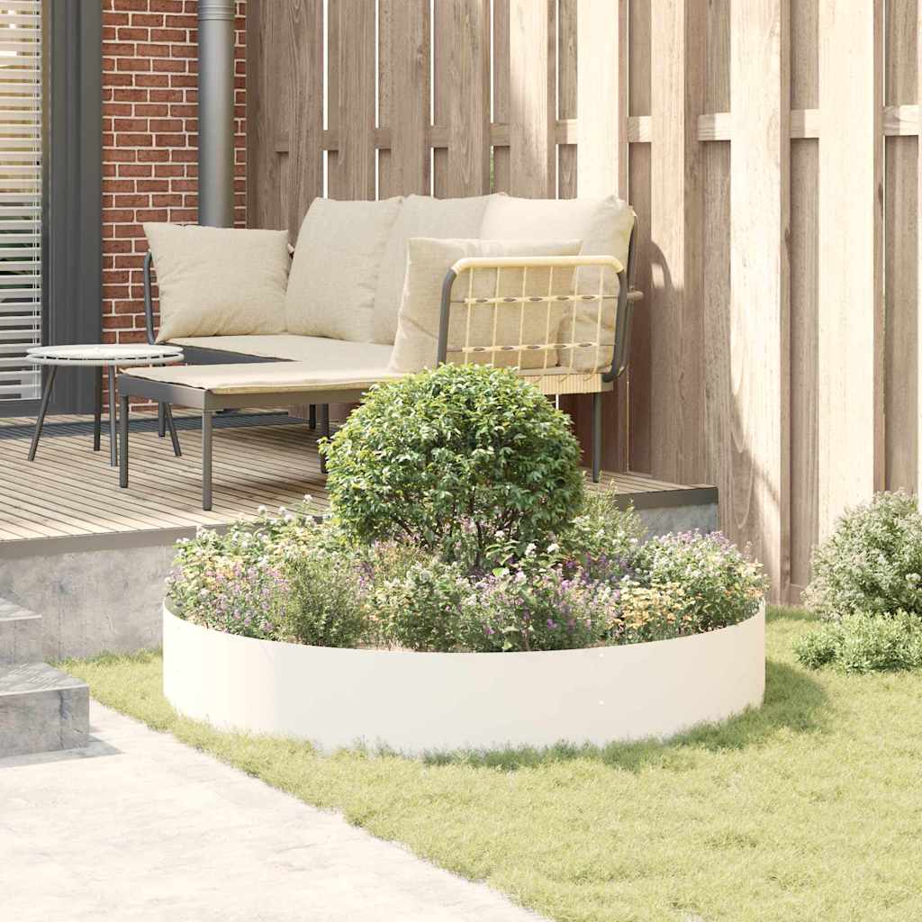 Planter Ring White 120 x 120 x 20 cm Cold-rolled Steel