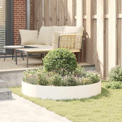Planter Ring White 120 x 120 x 20 cm Cold-rolled Steel