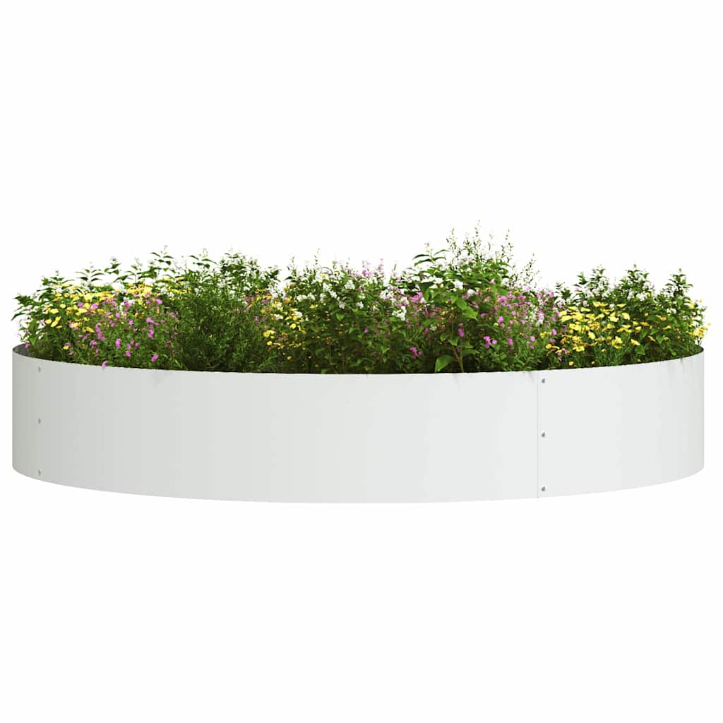 Planter Ring White 120 x 120 x 20 cm Cold-rolled Steel