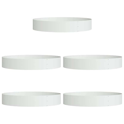 Planter Ring 5 pcs White 120 x 120 x 20 cm Cold-rolled Steel