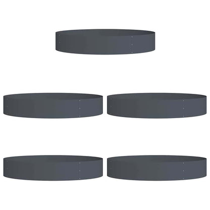 Planter Ring 5 pcs Anthracite 120 x 120 x 20 cm