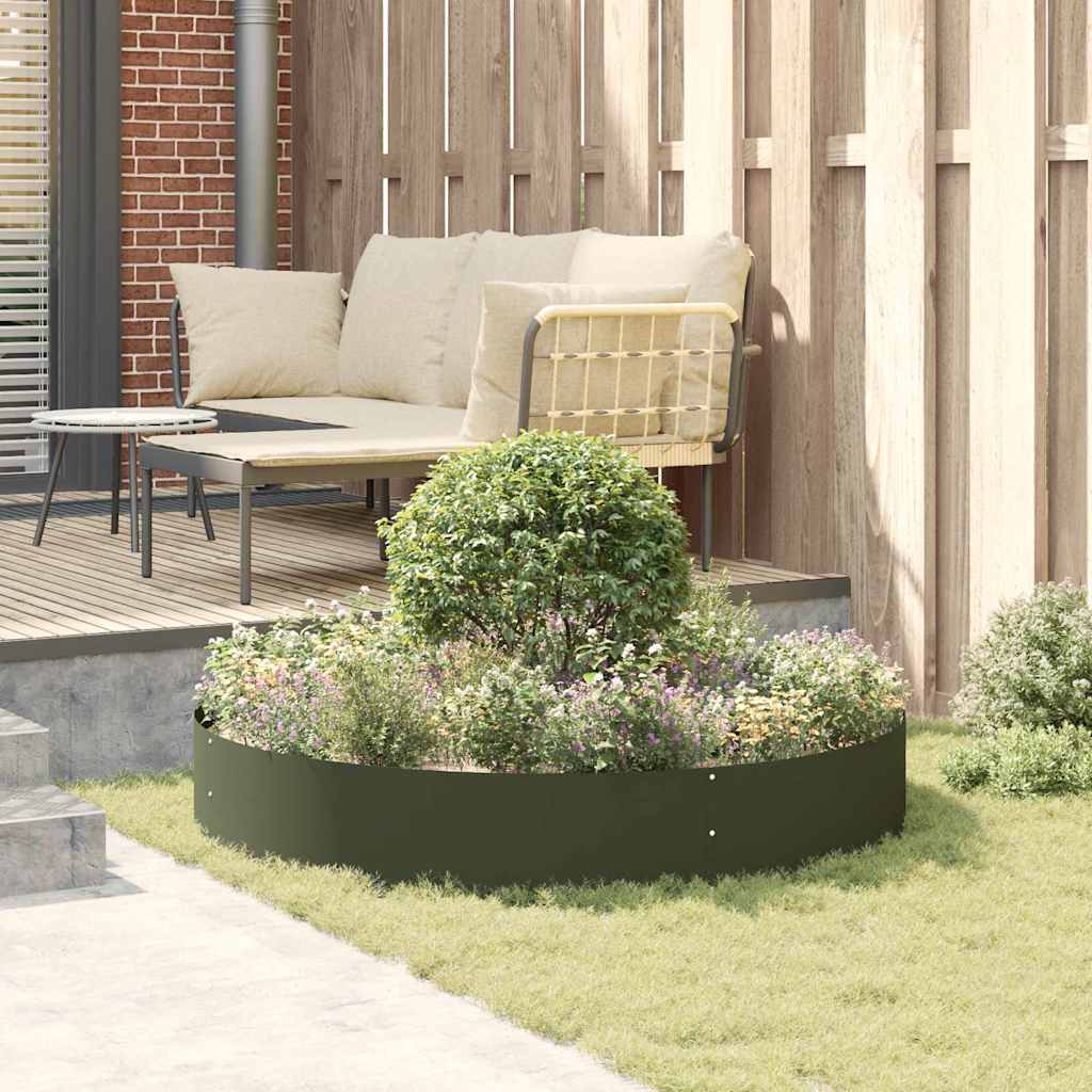 Planter Ring 5 pcs Olive Green 120 x 120 x 20 cm