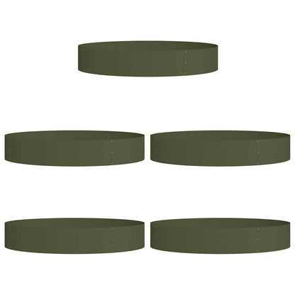 Planter Ring 5 pcs Olive Green 120 x 120 x 20 cm