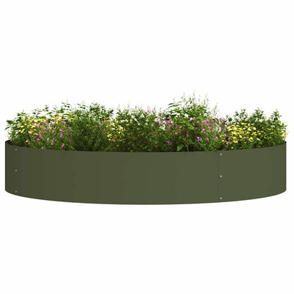 Planter Ring 5 pcs Olive Green 120 x 120 x 20 cm