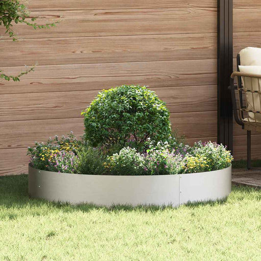 Planter Ring Silver 120 x 120 x 20 cm Stainless Steel