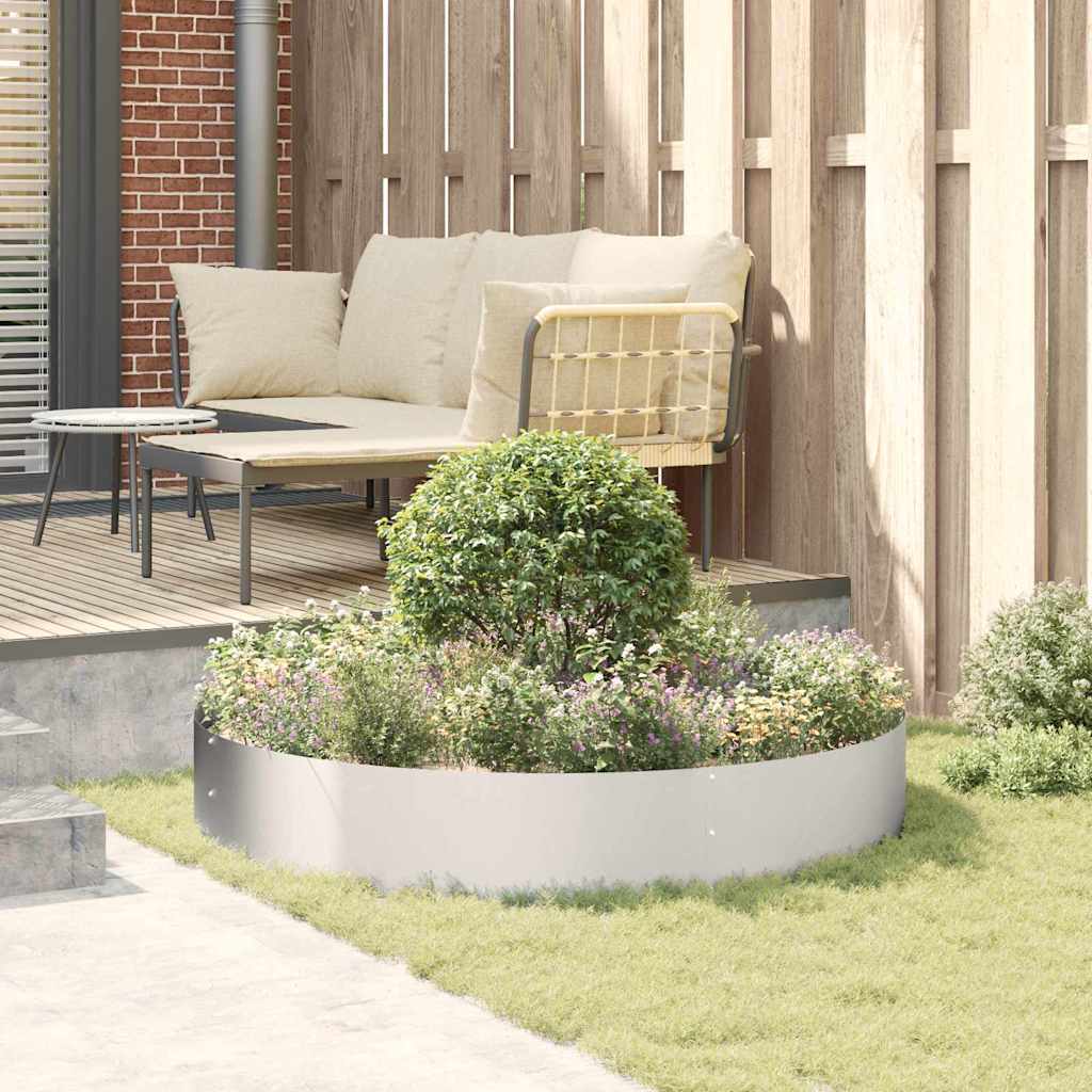 Planter Ring Silver 120 x 120 x 20 cm Stainless Steel