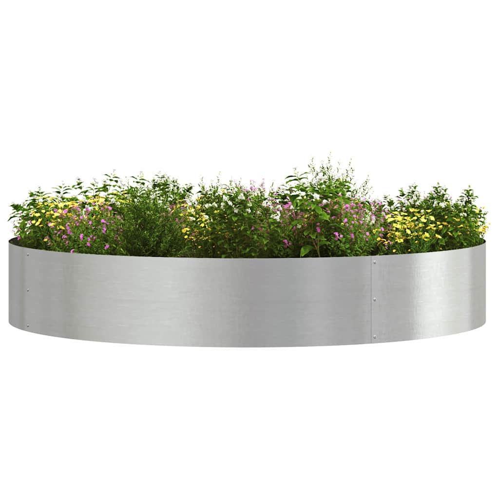Planter Ring Silver 120 x 120 x 20 cm Stainless Steel