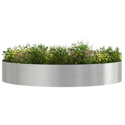 Planter Ring Silver 120 x 120 x 20 cm Stainless Steel