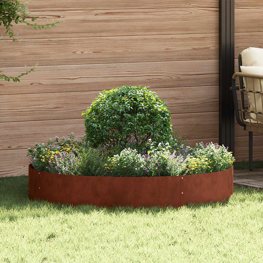 Planter Ring Brown 120 x 120 x 20 cm Weathering Steel