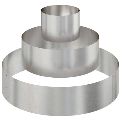 Garden Planter Silver 90 x 90 x 20 cm Stainless Steel