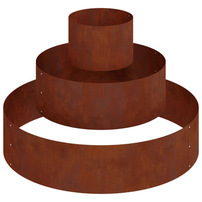 Garden Planter Rusty 90 x 90 x 20 cm Weathering Steel