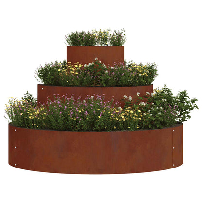 Garden Planter Rusty 90 x 90 x 20 cm Weathering Steel