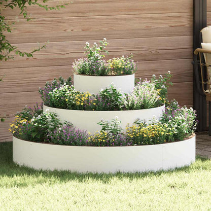Garden Planter White 120 x 120 x 20 cm Cold-rolled Steel
