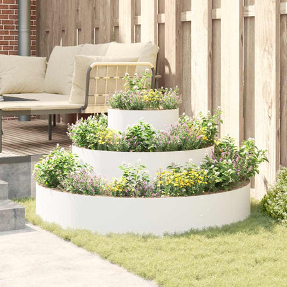 Garden Planter White 120 x 120 x 20 cm Cold-rolled Steel
