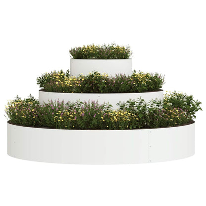 Garden Planter White 120 x 120 x 20 cm Cold-rolled Steel