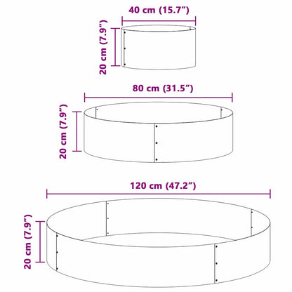 Garden Planter White 120 x 120 x 20 cm Cold-rolled Steel