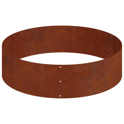 Garden Planter Brown 120 x 120 x 20 cm Weathering Steel