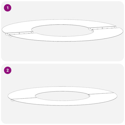 suitable for Flat Tree Rings 5 pcs Silver Ø30 / 60 cm