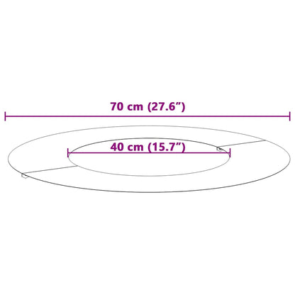 suitable for Flat Tree Ring Black Ø40 / 70 cm Steel