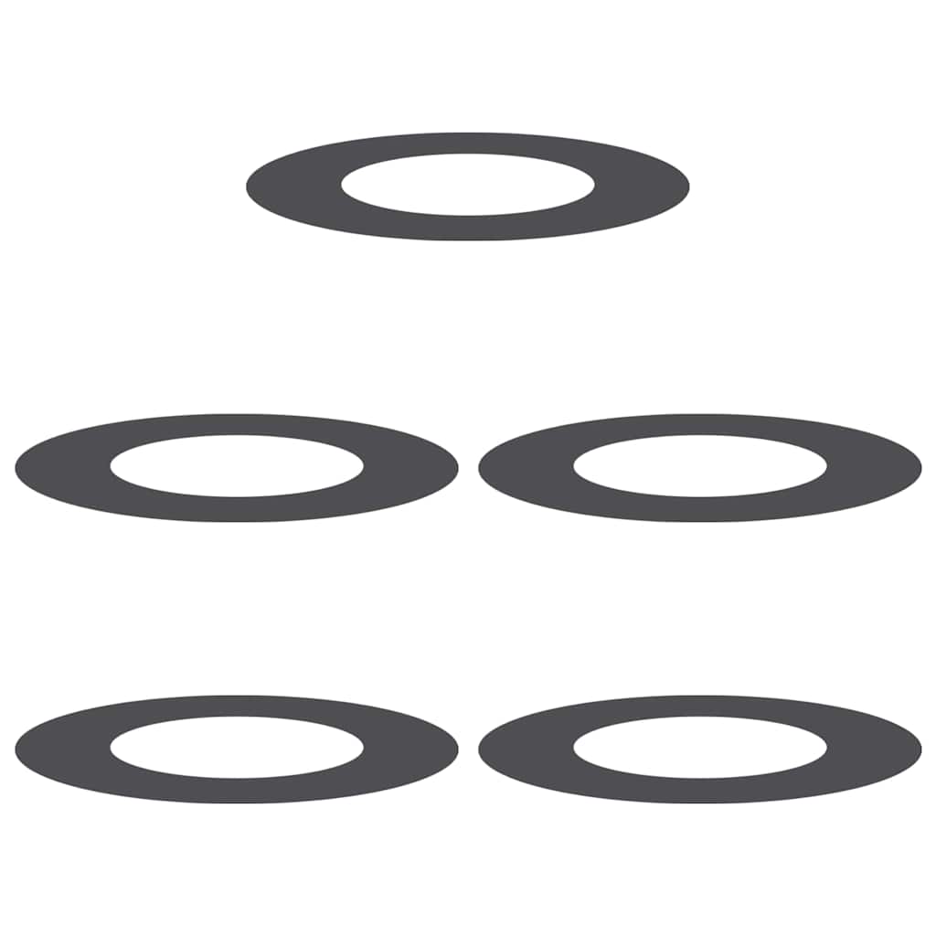 suitable for Flat Tree Rings 5 pcs Black Ø40 / 70 cm Steel