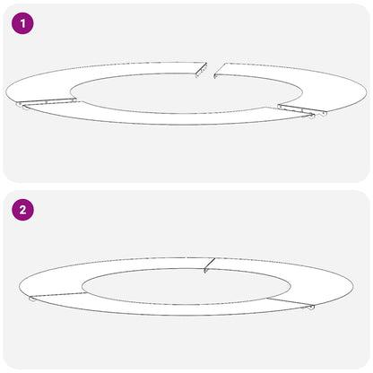 suitable for Flat Tree Rings 5 pcs Black Ø50 / 80 cm Steel