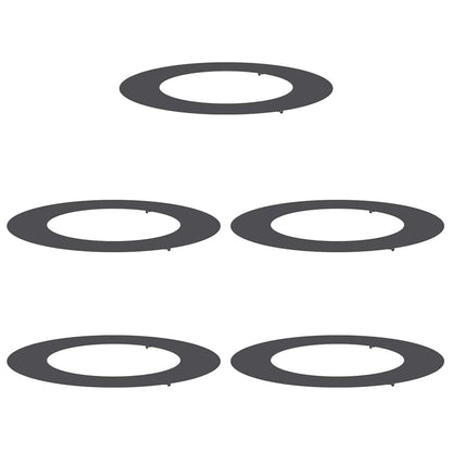 suitable for Flat Tree Rings 5 pcs Black Ø50 / 80 cm Steel